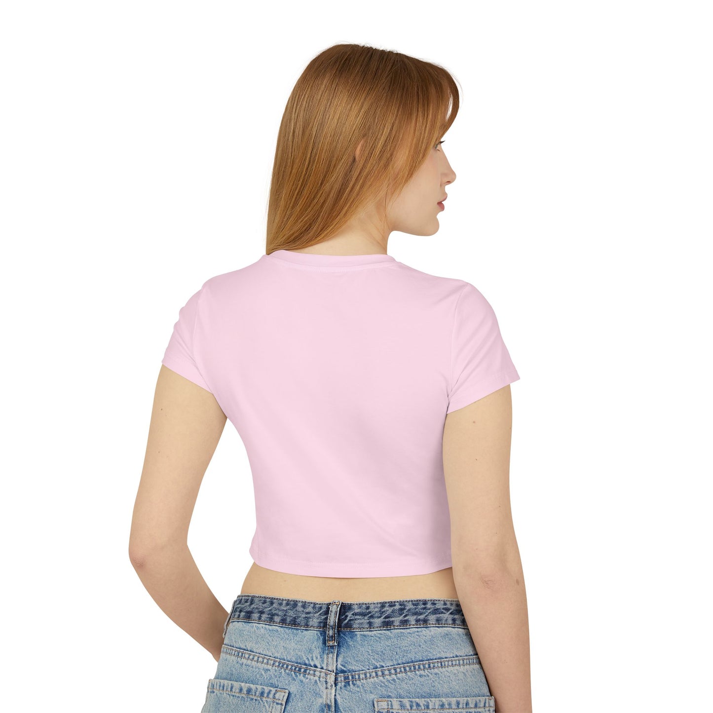Women's Crop Tee — Distressed American Flag with Chinook Helicopter