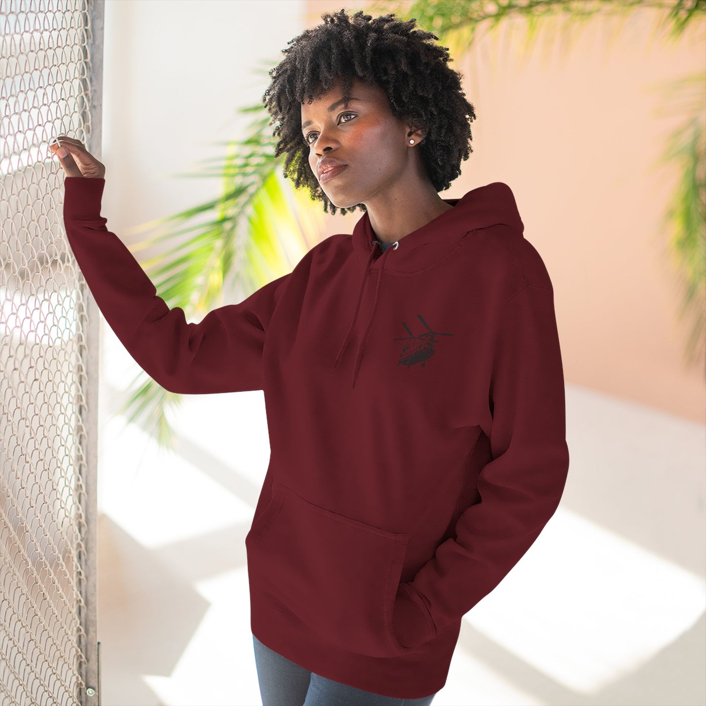 Military Helicopter Hoodie — Tactical CH-47 Chinook Flag Design