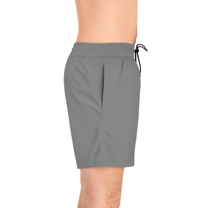 Men's Swim Shorts — Black American Flag Chinook Helicopter Graphic