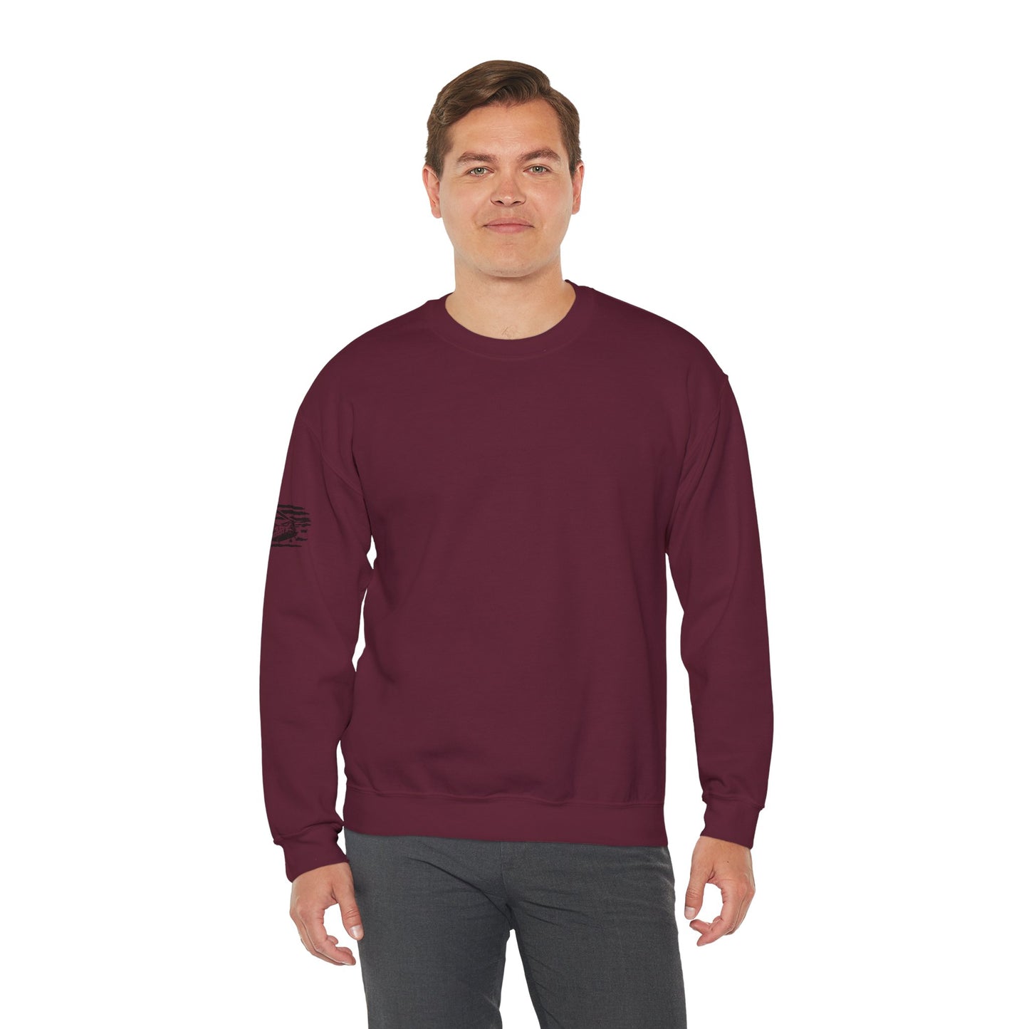 Chinook Helicopter American Flag Crewneck Sweatshirt – Chopper Design