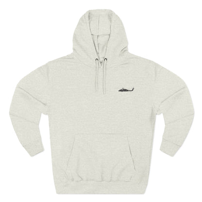 Helicopter Rescue Hoodie — Vintage American Flag Airlift Graphic