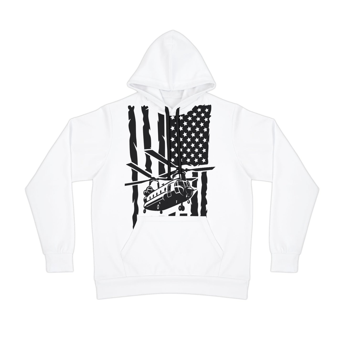 Chinook Helicopter American Flag Hoodie