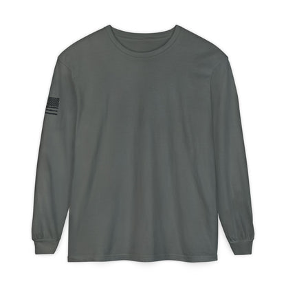Chinook Helicopter American Flag Long Sleeve Tee