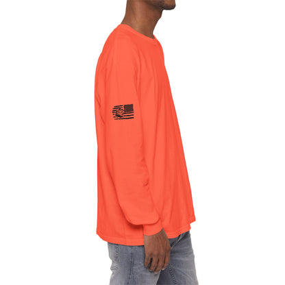 Chinook Helicopter American Flag Long Sleeve Tee