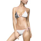 Black & White Abstract Triangle Bikini — Women's Tie-Side Swimsuit