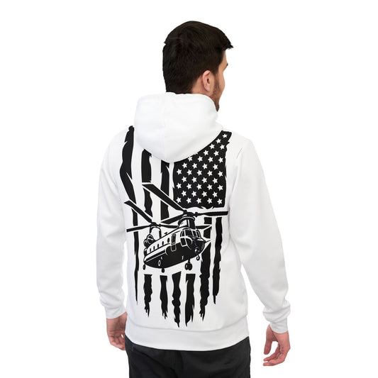 Chinook Helicopter American Flag Hoodie