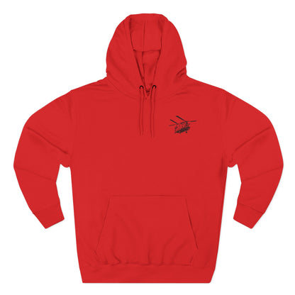 Military Helicopter Hoodie — Tactical CH-47 Chinook Flag Design