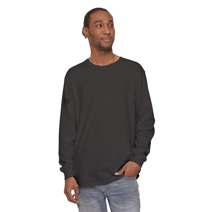 Chinook Helicopter American Flag Long Sleeve Tee