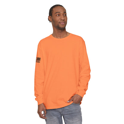 Chinook Helicopter American Flag Long Sleeve Tee