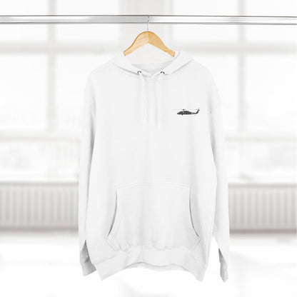 Helicopter Rescue Hoodie — Vintage American Flag Airlift Graphic