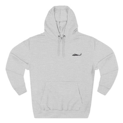 Helicopter Rescue Hoodie — Vintage American Flag Airlift Graphic