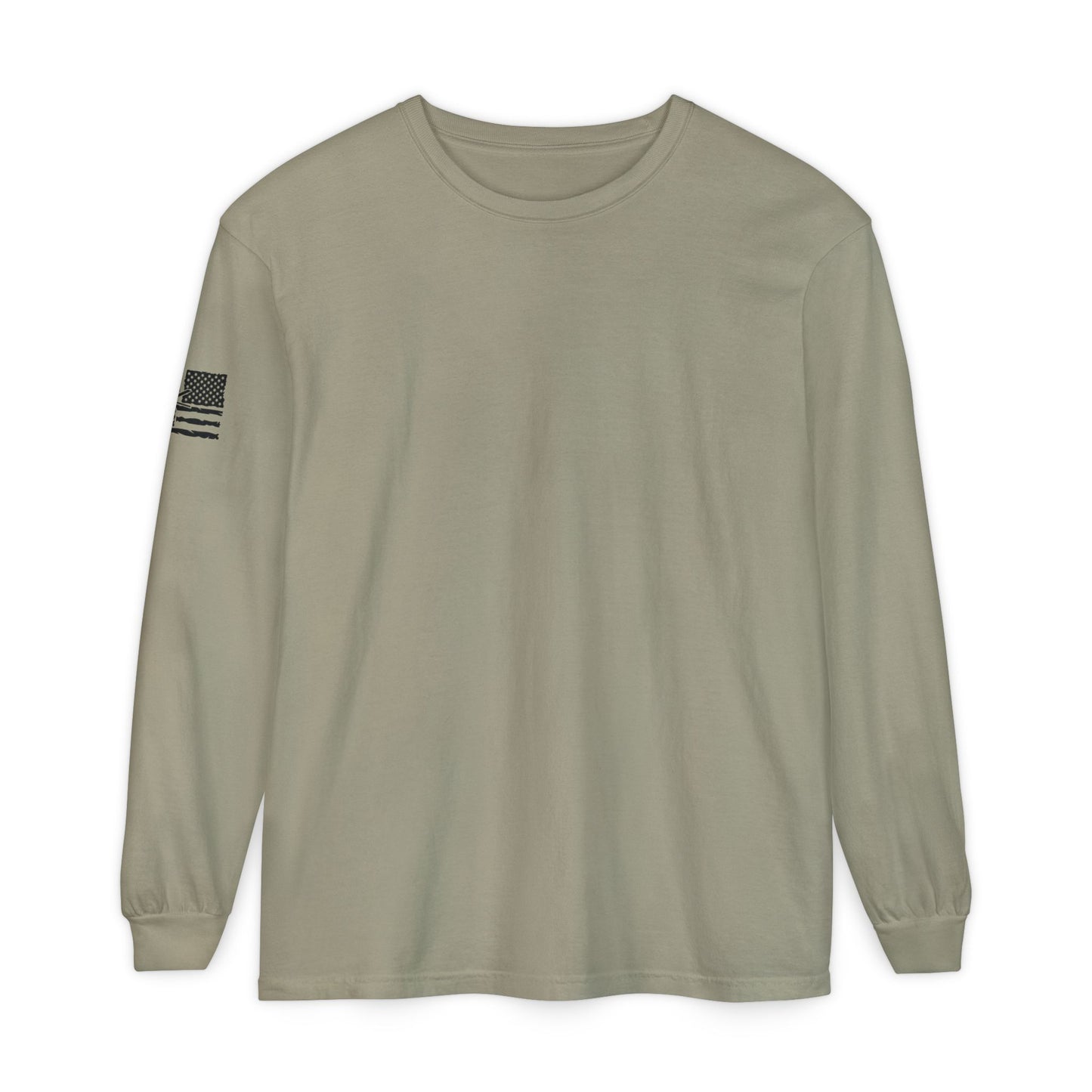 Chinook Helicopter American Flag Long Sleeve Tee