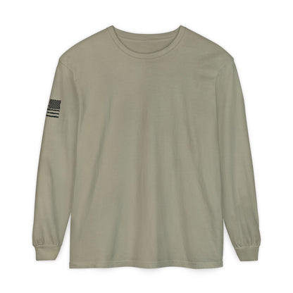 Chinook Helicopter American Flag Long Sleeve Tee