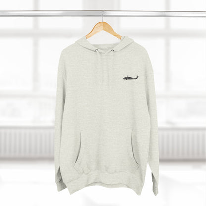Helicopter Rescue Hoodie — Vintage American Flag Airlift Graphic