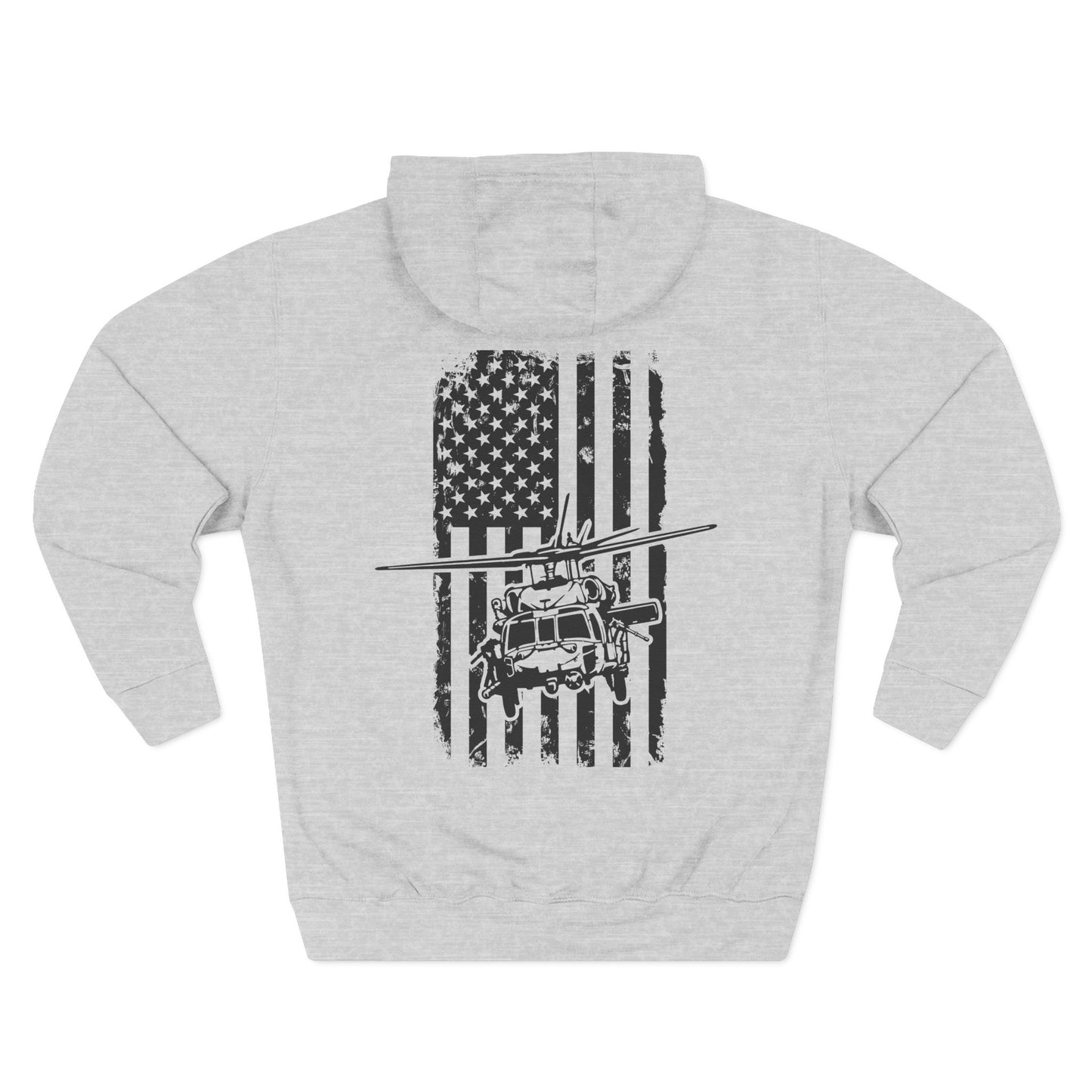 Helicopter Rescue Hoodie — Vintage American Flag Airlift Graphic