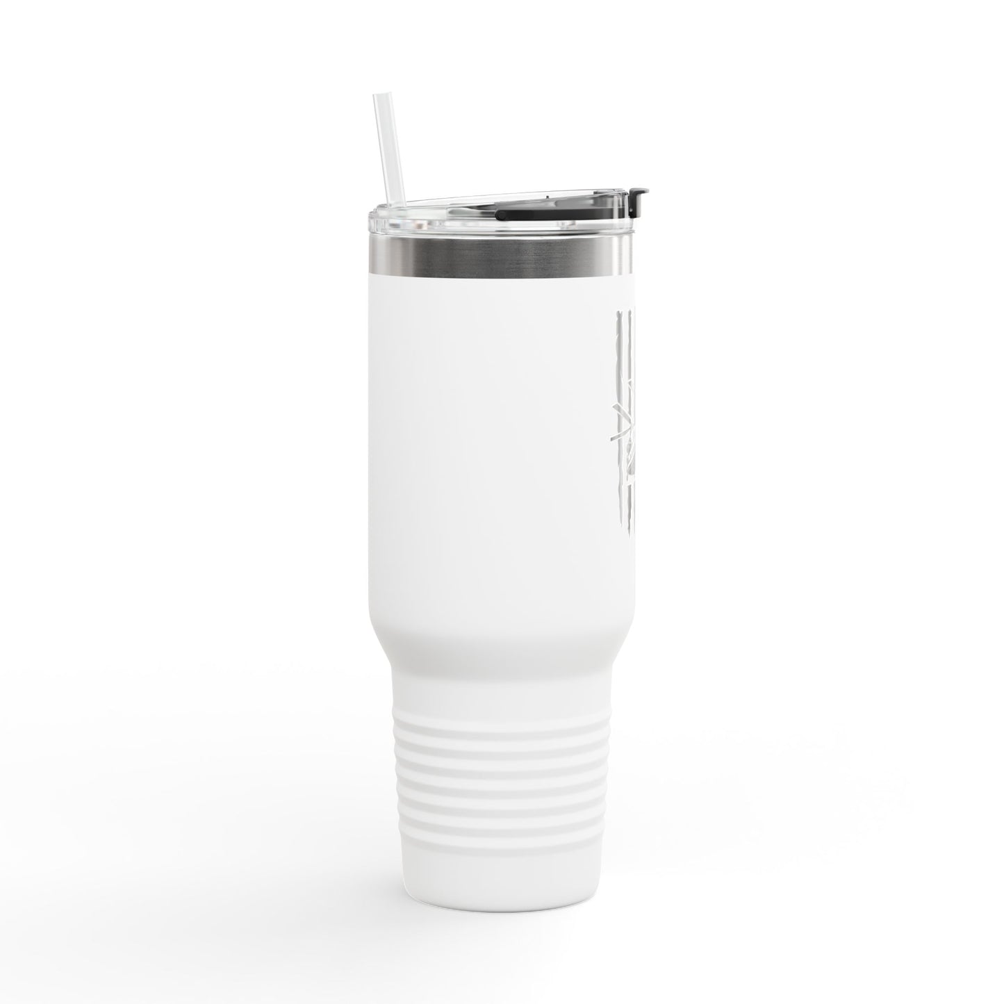 40oz Insulated Travel Mug — American Flag with Chinook Helicopter Graphic