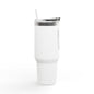 40oz Insulated Travel Mug — American Flag with Chinook Helicopter Graphic