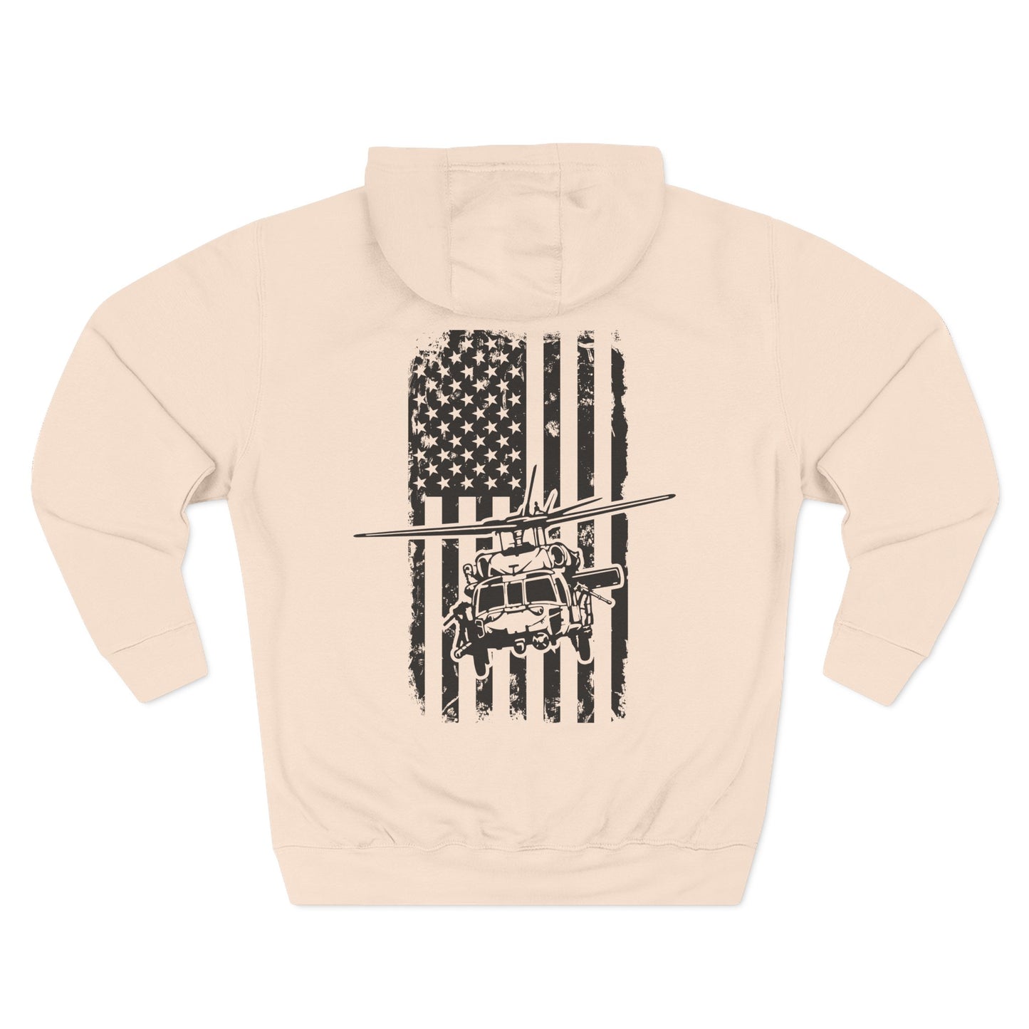 Helicopter Rescue Hoodie — Vintage American Flag Airlift Graphic