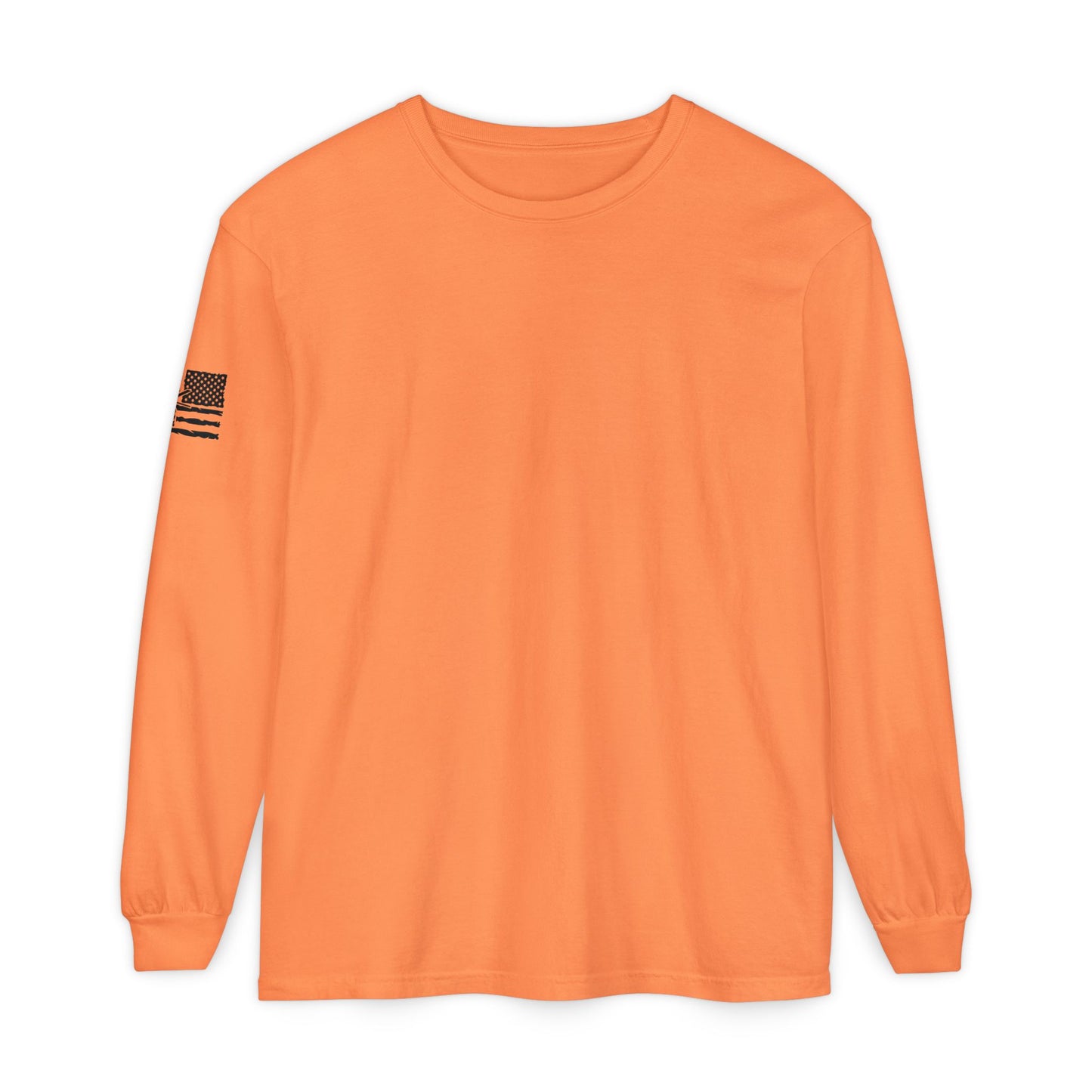 Chinook Helicopter American Flag Long Sleeve Tee