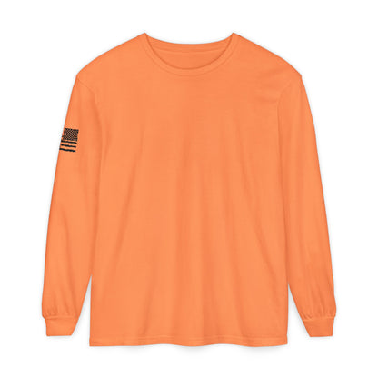 Chinook Helicopter American Flag Long Sleeve Tee