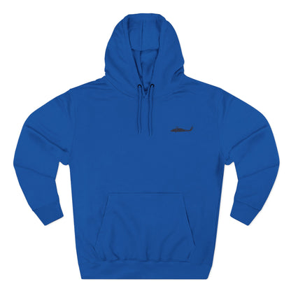 Helicopter Rescue Hoodie — Vintage American Flag Airlift Graphic