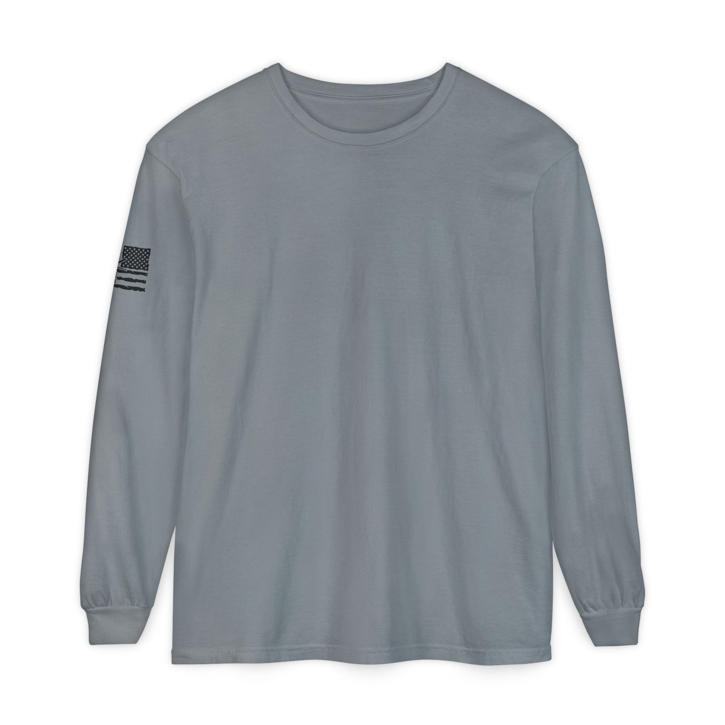 Chinook Helicopter American Flag Long Sleeve Tee