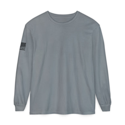 Chinook Helicopter American Flag Long Sleeve Tee