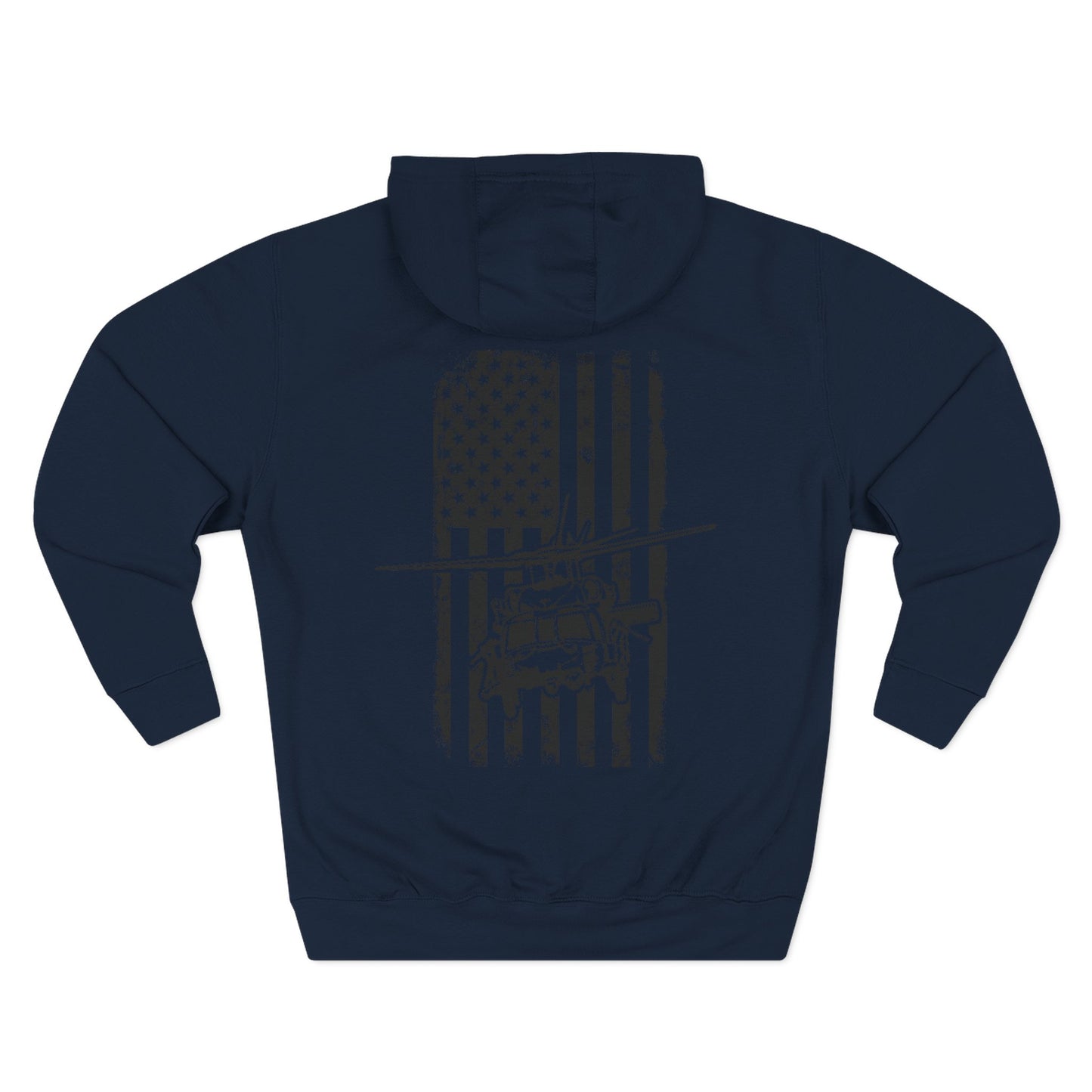 Helicopter Rescue Hoodie — Vintage American Flag Airlift Graphic