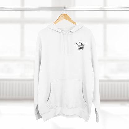 Military Helicopter Hoodie — Tactical CH-47 Chinook Flag Design