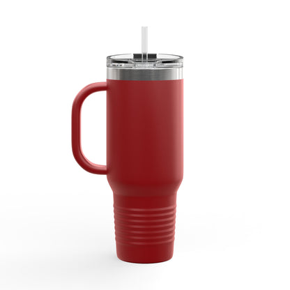 40oz Insulated Travel Mug — American Flag with Chinook Helicopter Graphic