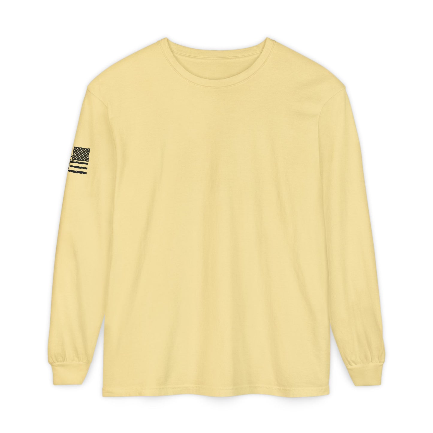 Chinook Helicopter American Flag Long Sleeve Tee