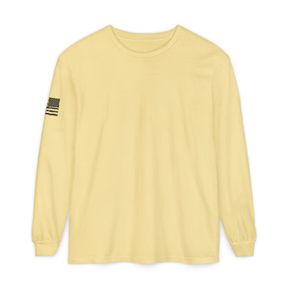 Chinook Helicopter American Flag Long Sleeve Tee