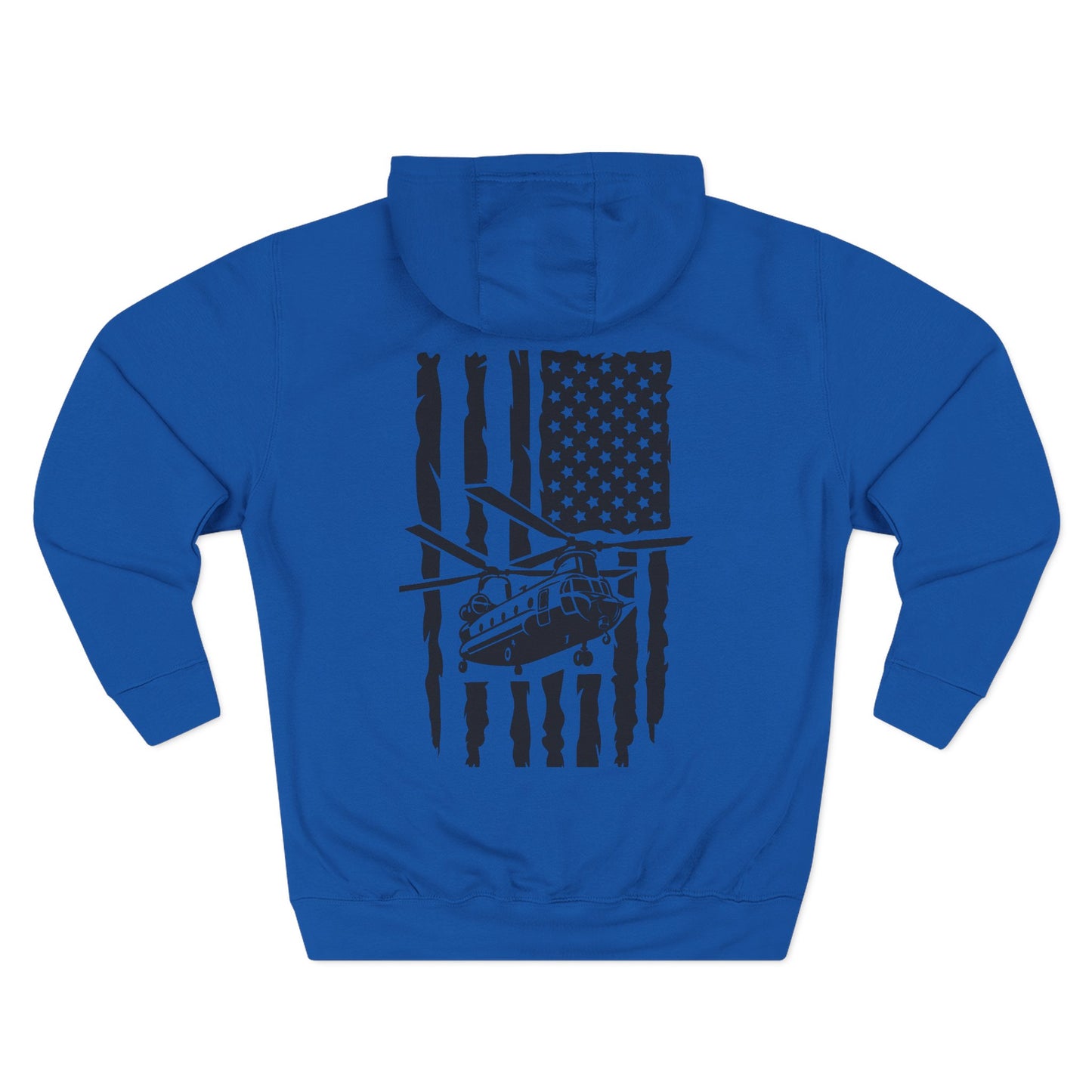 Military Helicopter Hoodie — Tactical CH-47 Chinook Flag Design