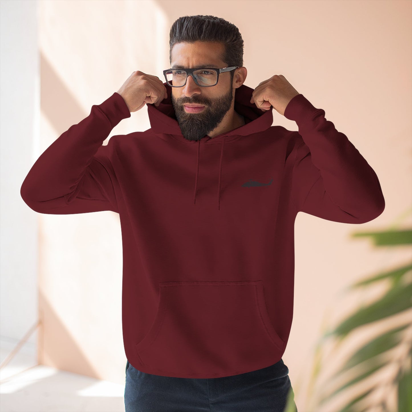Helicopter Rescue Hoodie — Vintage American Flag Airlift Graphic