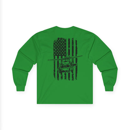 American Flag Blackhawk Long Sleeve Tee
