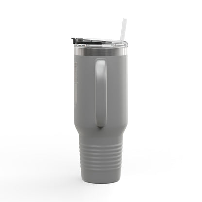 40oz Insulated Travel Mug — American Flag with Chinook Helicopter Graphic
