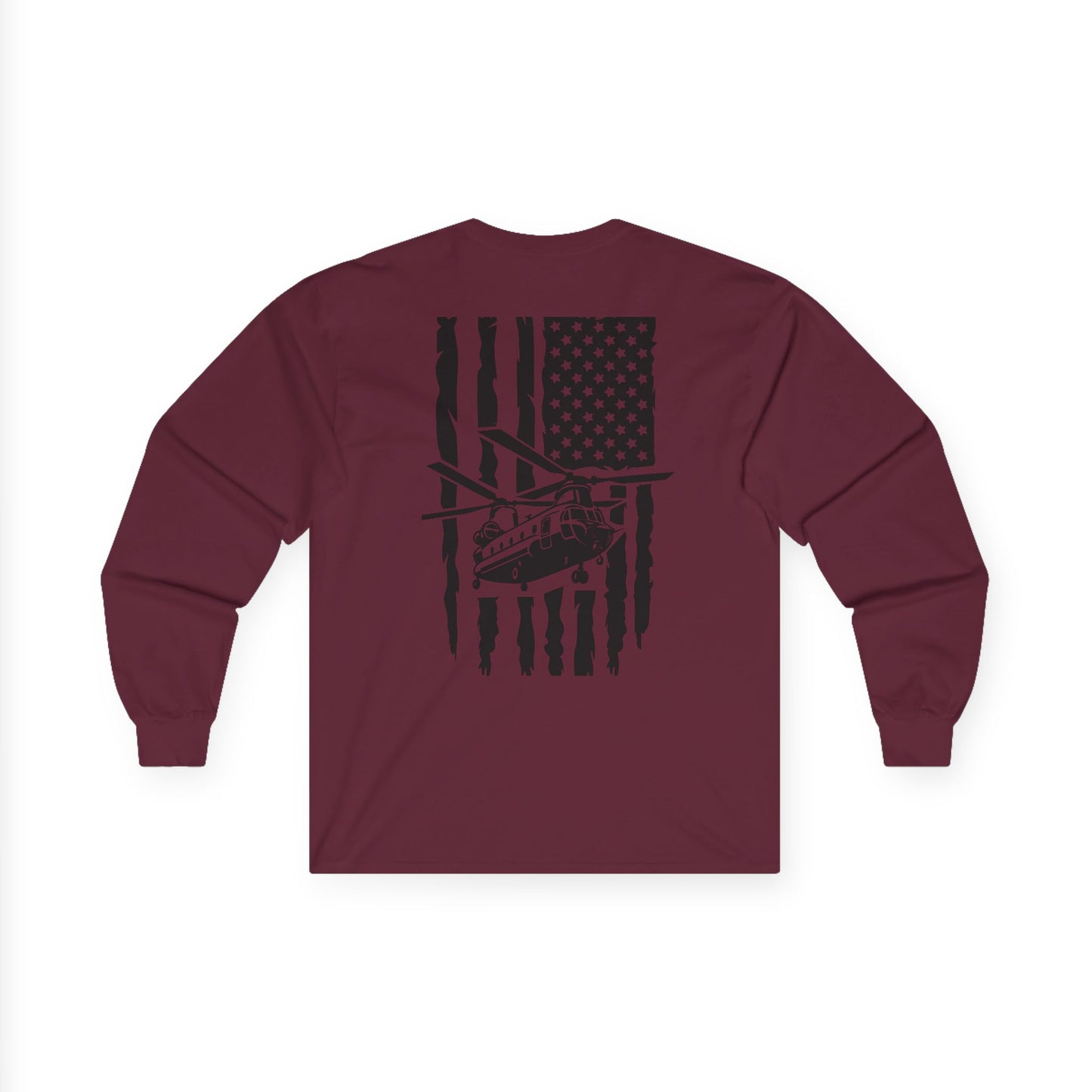American Flag Chinook Long Sleeve Tee