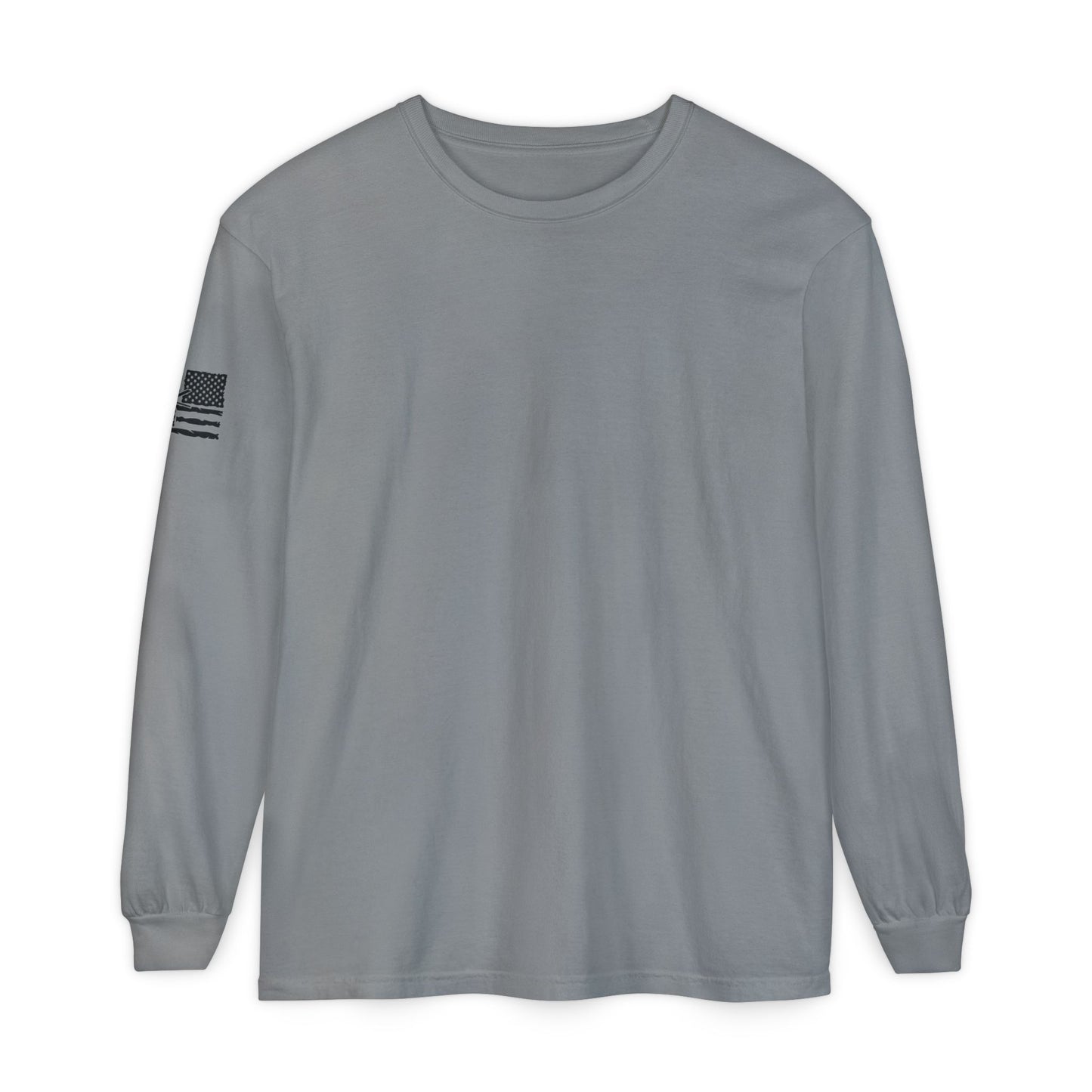 Chinook Helicopter American Flag Long Sleeve Tee