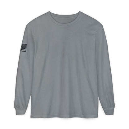 Chinook Helicopter American Flag Long Sleeve Tee
