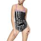 American Flag Chinook Helicopter One-Piece Swimsuit — Patriotic Beachwear for Women