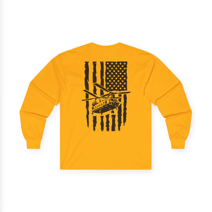 American Flag Chinook Long Sleeve Tee