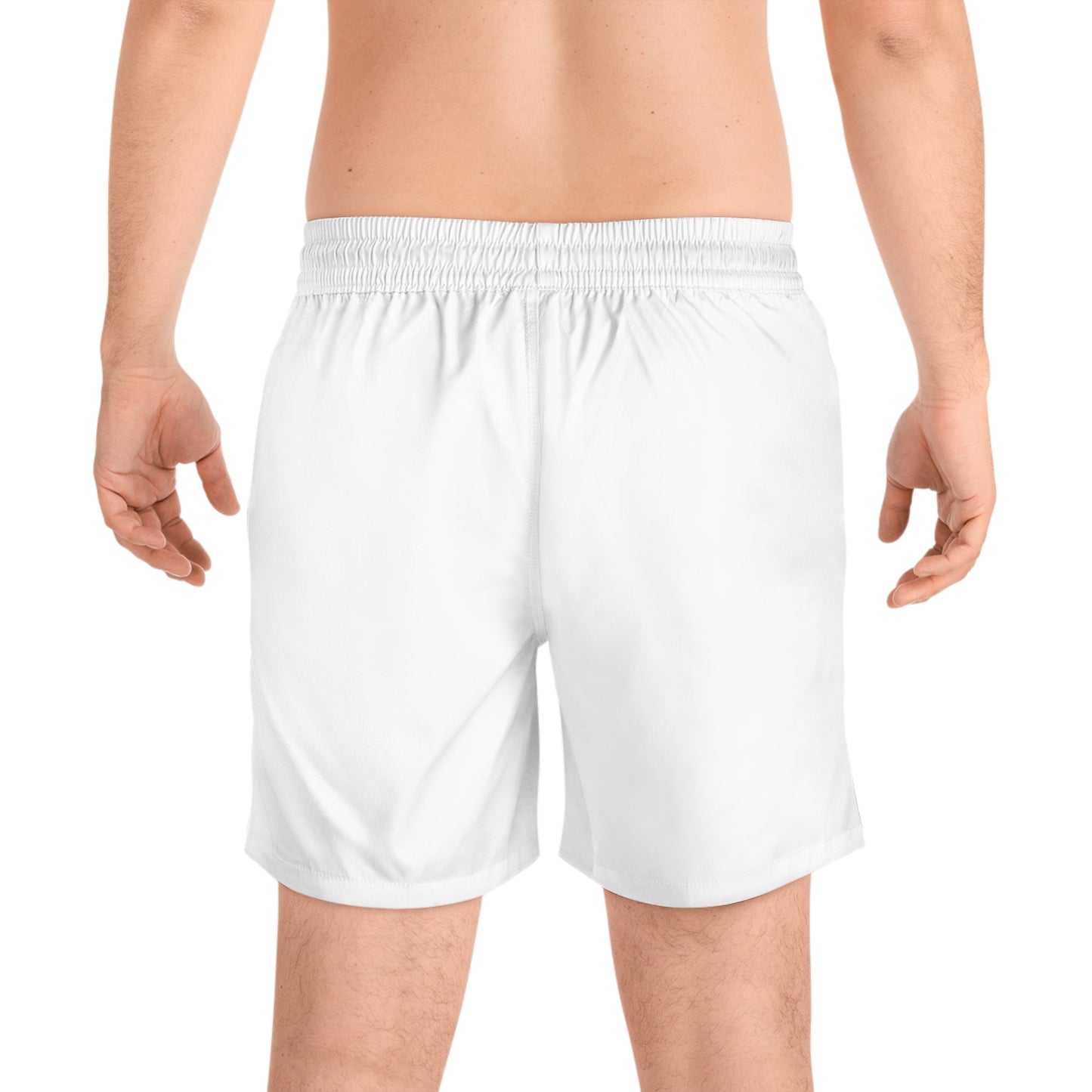Men's Swim Shorts — Black American Flag Chinook Helicopter Graphic