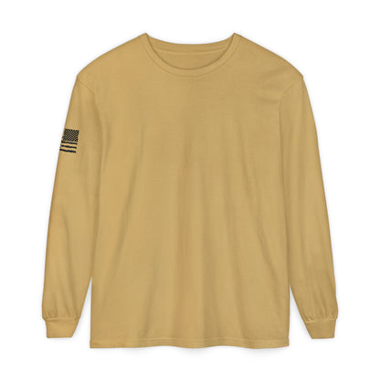Chinook Helicopter American Flag Long Sleeve Tee