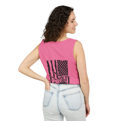 Chinook Helicopter Flag Tank Top — Vintage USA Rescue Chopper Design