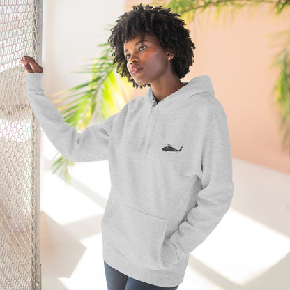 Helicopter Rescue Hoodie — Vintage American Flag Airlift Graphic