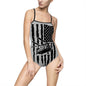 American Flag Chinook Helicopter One-Piece Swimsuit — Patriotic Beachwear for Women