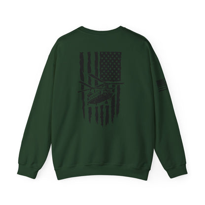 Chinook Helicopter American Flag Crewneck Sweatshirt – Chopper Design