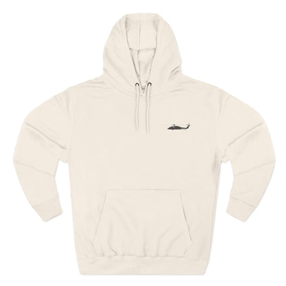 Helicopter Rescue Hoodie — Vintage American Flag Airlift Graphic