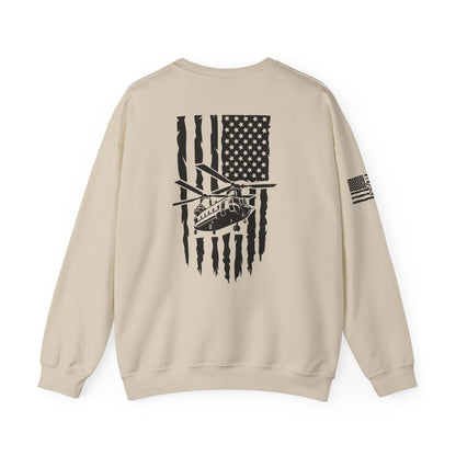 Chinook Helicopter American Flag Crewneck Sweatshirt – Chopper Design