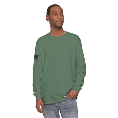 Chinook Helicopter American Flag Long Sleeve Tee